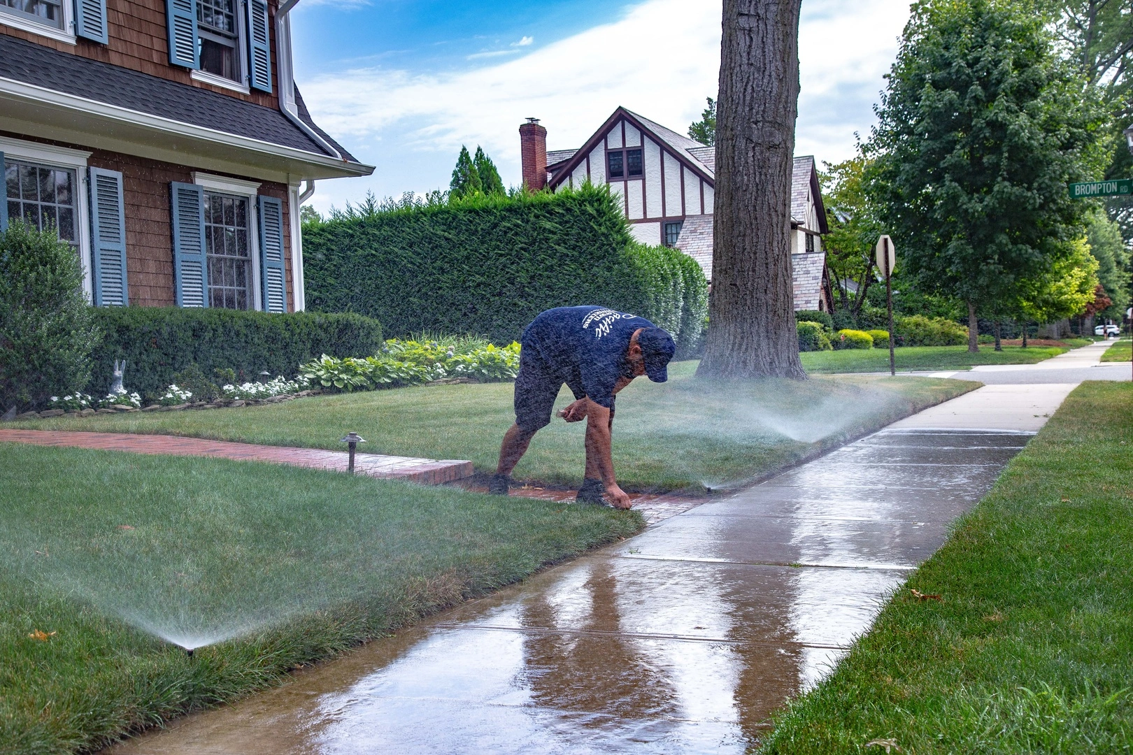 Custom irrigation design for a residential yard